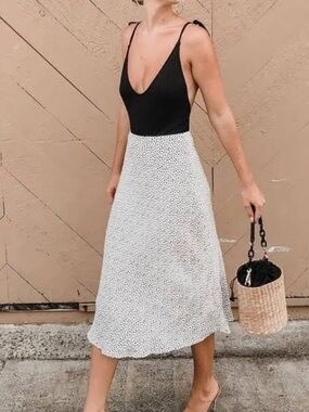 Rails London Spotted Midi Skirt